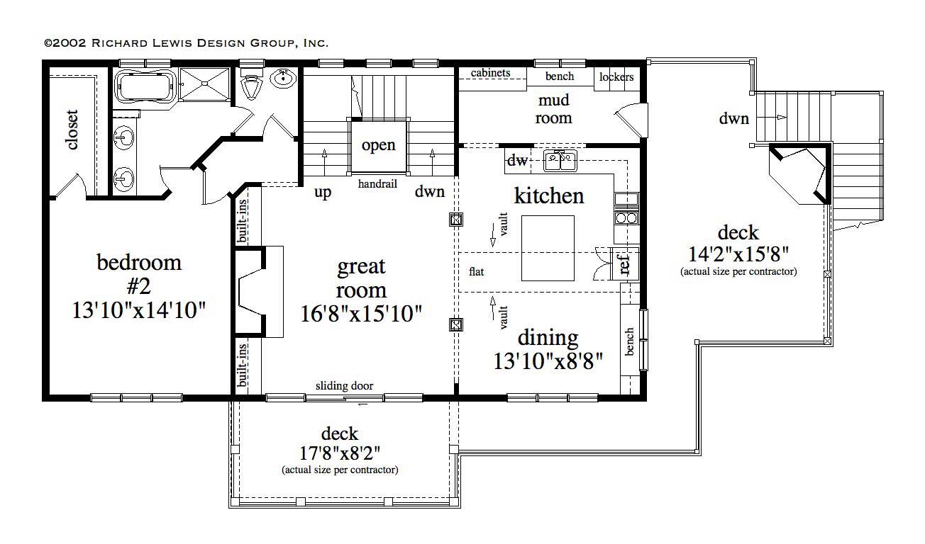 Floor Plan First Story of Country Plan #163-1004