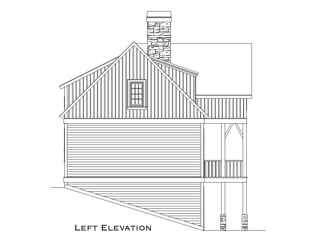 Home Plan Left Elevation of this 4-Bedroom,2888 Sq Ft Plan -163-1004