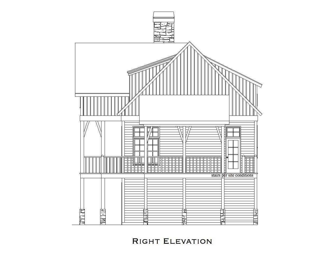 Home Plan Right Elevation of this 4-Bedroom,2888 Sq Ft Plan -163-1004