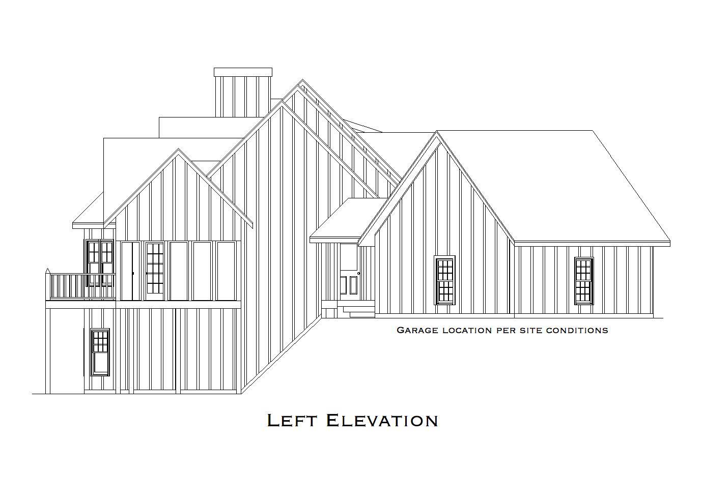 Home Plan Left Elevation of this 4-Bedroom,3045 Sq Ft Plan -163-1007
