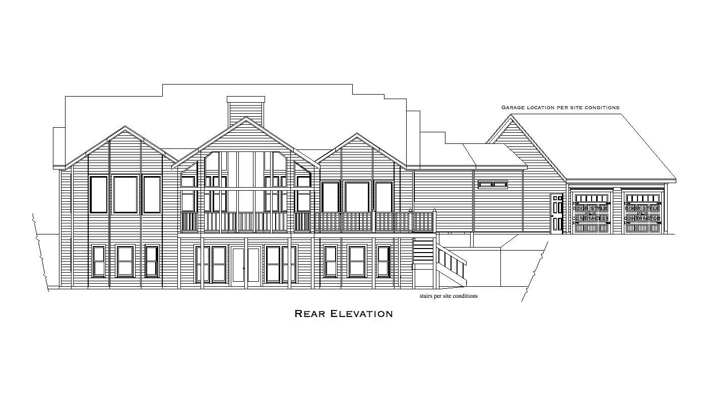 Home Plan Rear Elevation of this 3-Bedroom,4045 Sq Ft Plan -163-1008