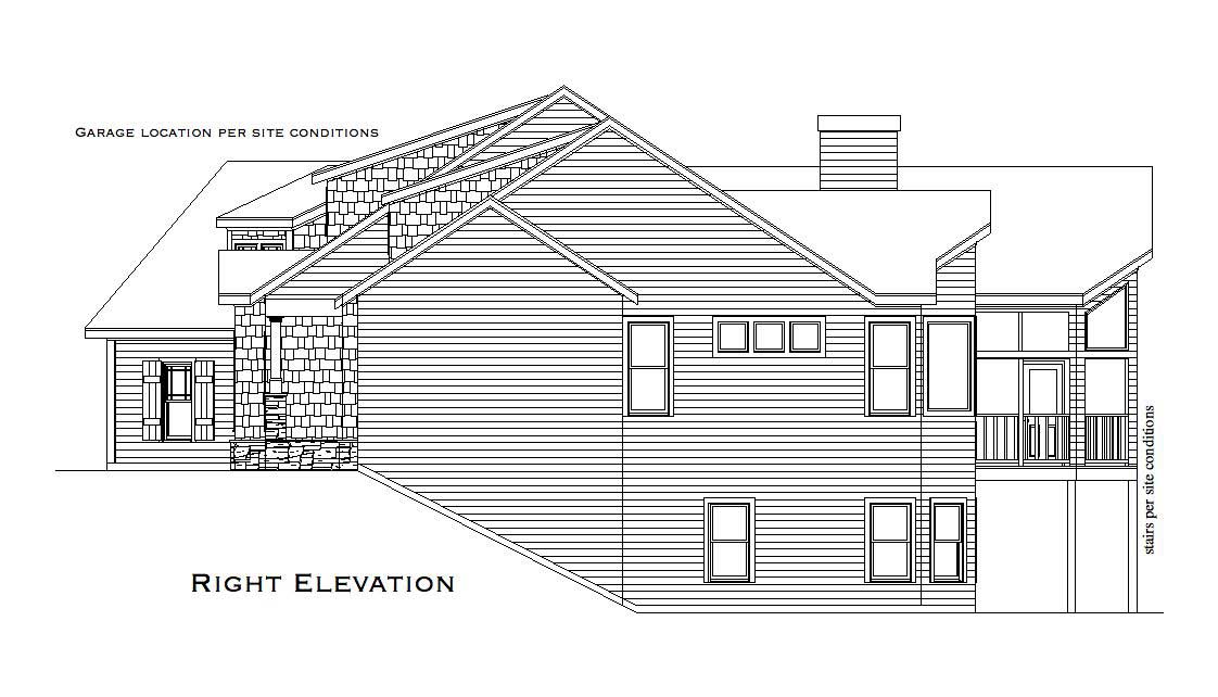 Home Plan Right Elevation of this 3-Bedroom,4045 Sq Ft Plan -163-1008