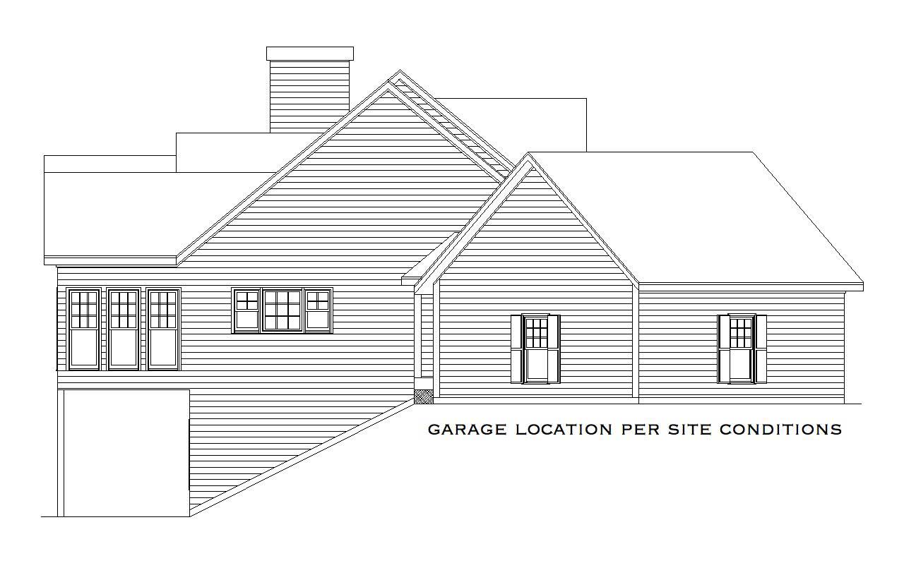Home Plan Left Elevation of this 4-Bedroom,2860 Sq Ft Plan -163-1009