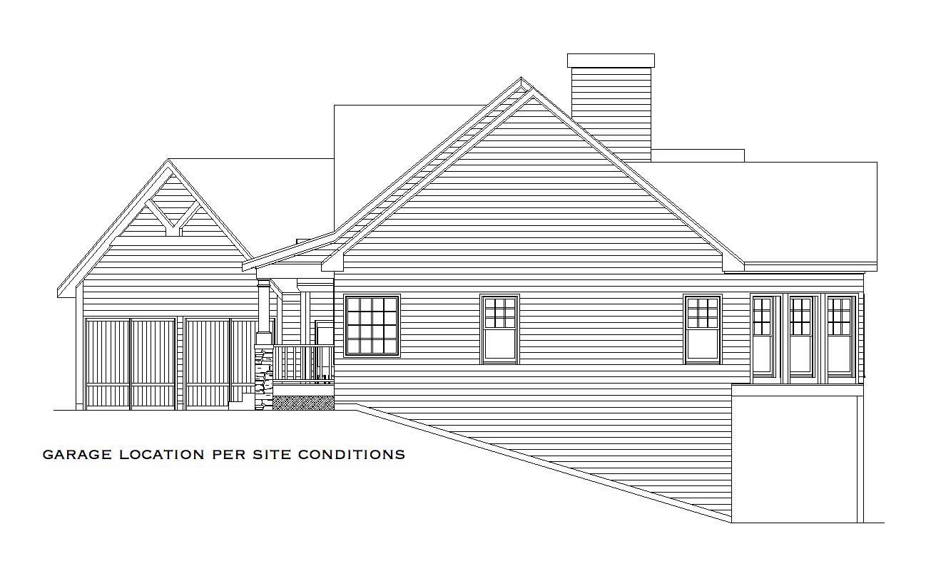 Home Plan Right Elevation of this 4-Bedroom,2860 Sq Ft Plan -163-1009