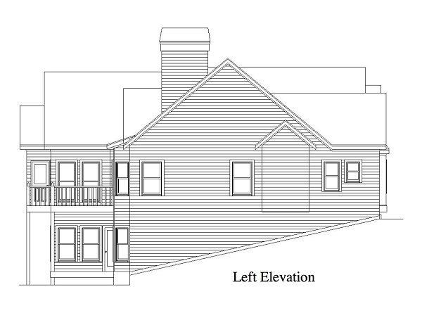 Home Plan Left Elevation of this 4-Bedroom,2880 Sq Ft Plan -163-1011