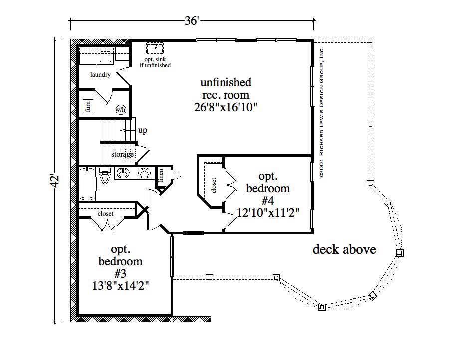 Basement of Country Plan #163-1013