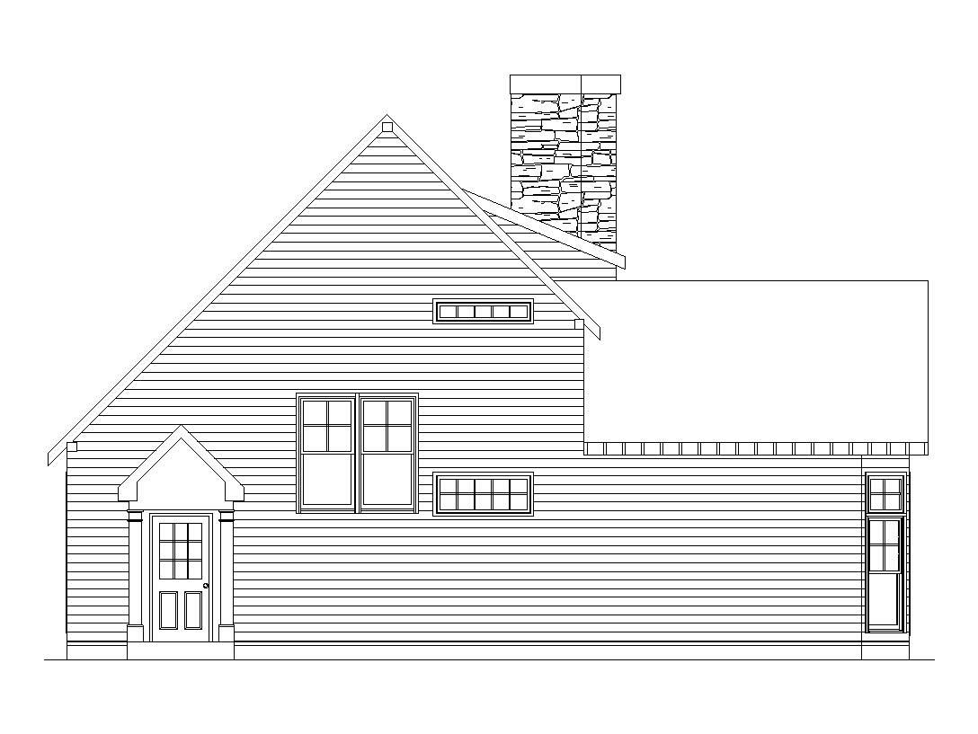 Home Plan Left Elevation of this 2-Bedroom,3000 Sq Ft Plan -163-1013