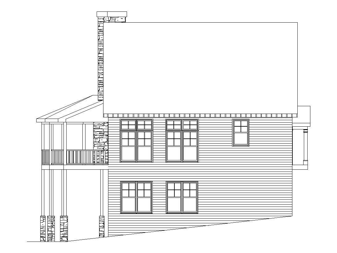 Home Plan Rear Elevation of this 2-Bedroom,3000 Sq Ft Plan -163-1013