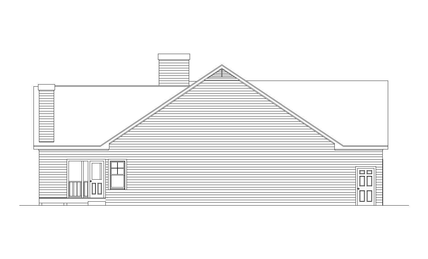 Home Plan Left Elevation of this 3-Bedroom,3544 Sq Ft Plan -163-1014