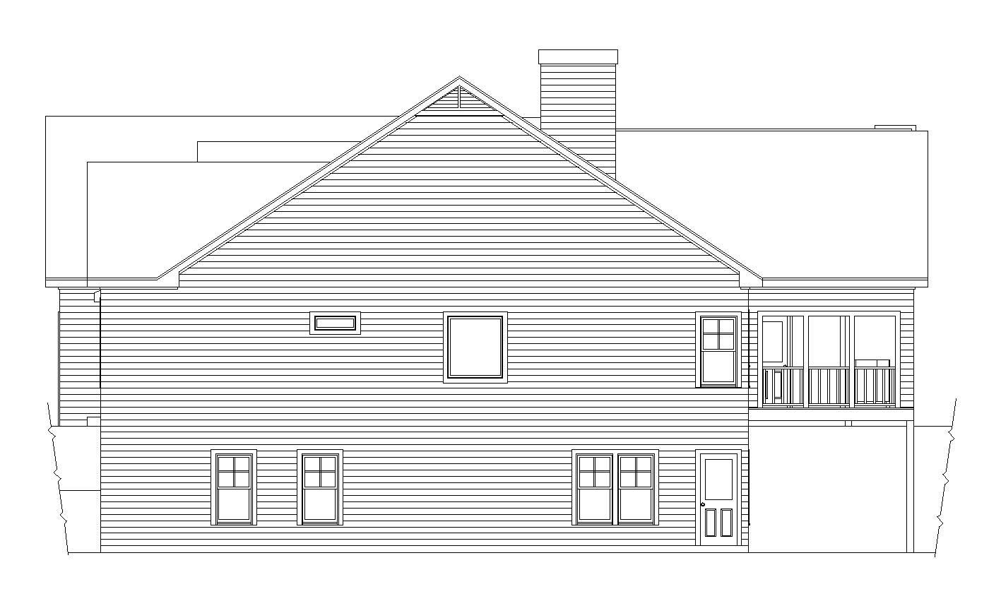 Home Plan Right Elevation of this 3-Bedroom,3544 Sq Ft Plan -163-1014