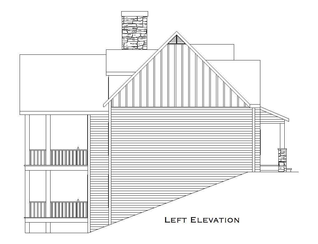 Home Plan Left Elevation of this 3-Bedroom,2079 Sq Ft Plan -163-1015