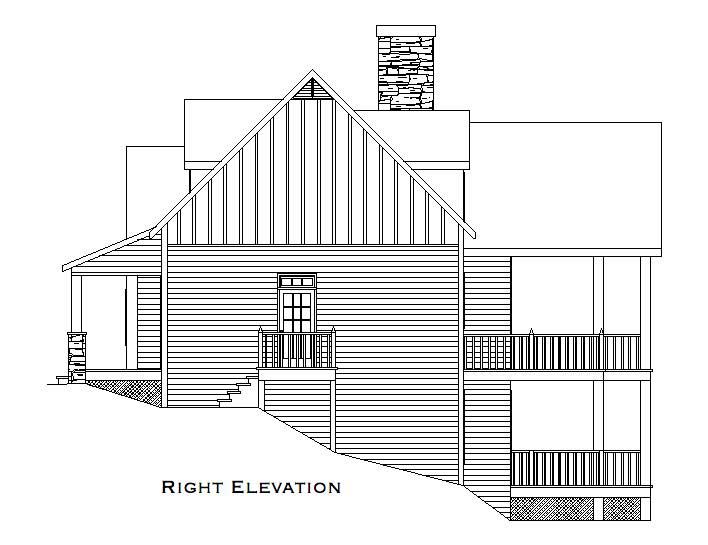 Home Plan Right Elevation of this 3-Bedroom,2079 Sq Ft Plan -163-1015
