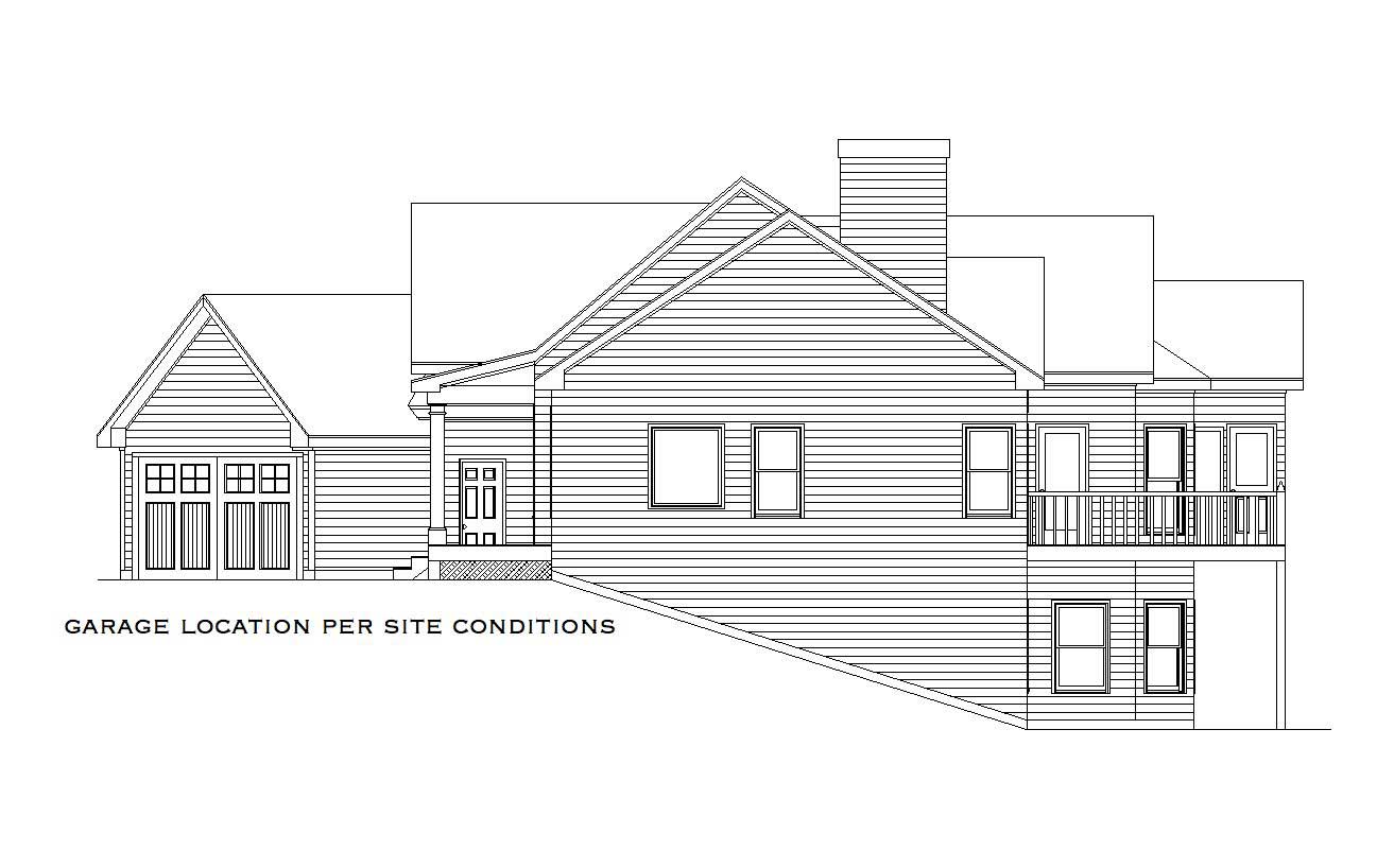Home Plan Right Elevation of this 4-Bedroom,2909 Sq Ft Plan -163-1016