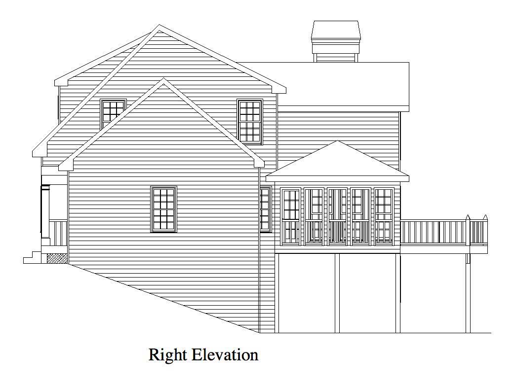 Home Plan Right Elevation of this 3-Bedroom,1954 Sq Ft Plan -163-1018