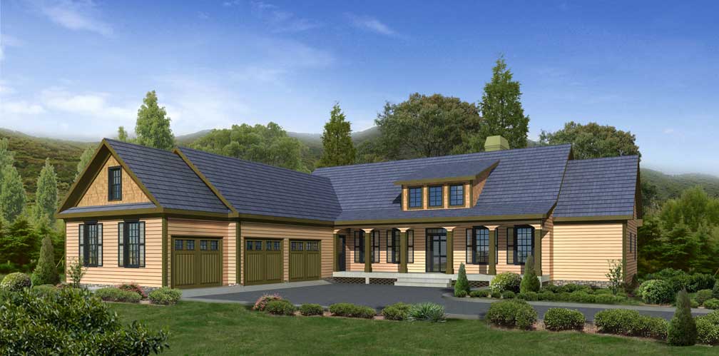 Front View of this 3-Bedroom, 3851 Sq Ft Plan - 163-1019