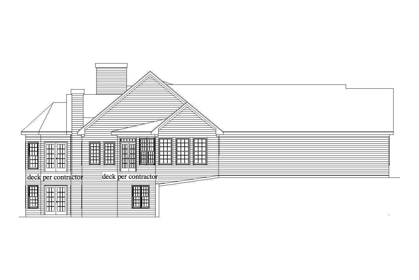 Home Plan Left Elevation of this 3-Bedroom,3851 Sq Ft Plan -163-1019