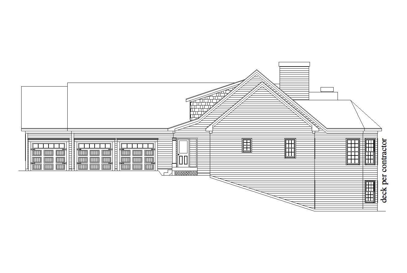 Home Plan Right Elevation of this 3-Bedroom,3851 Sq Ft Plan -163-1019
