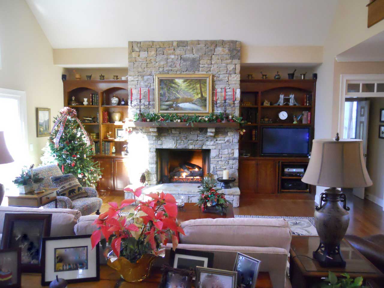 Great Room: Fireplace of this 4-Bedroom,3886 Sq Ft Plan -163-1020