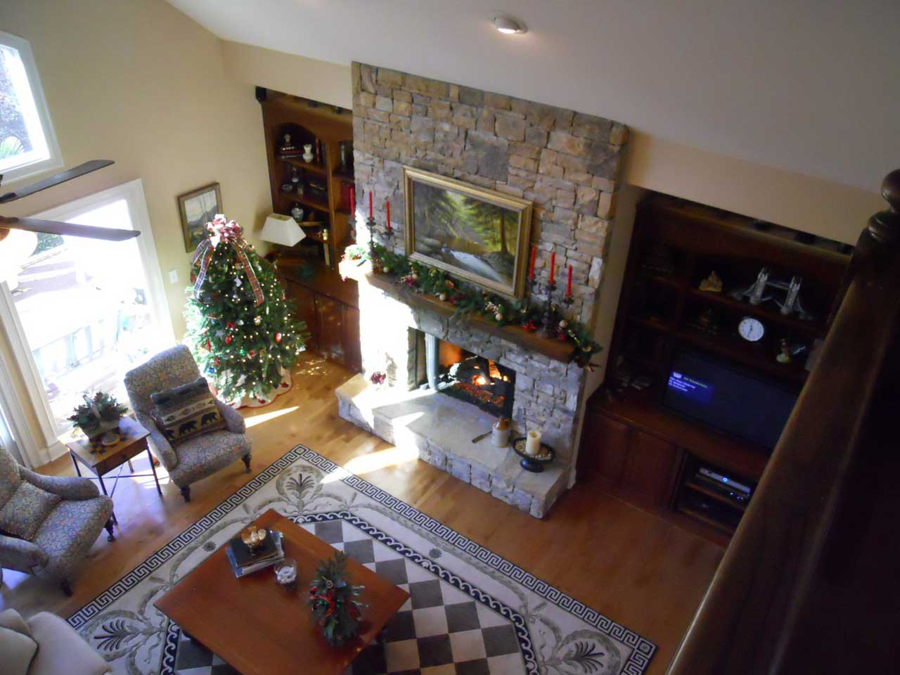 Great Room: Fireplace of this 4-Bedroom,3886 Sq Ft Plan -163-1020