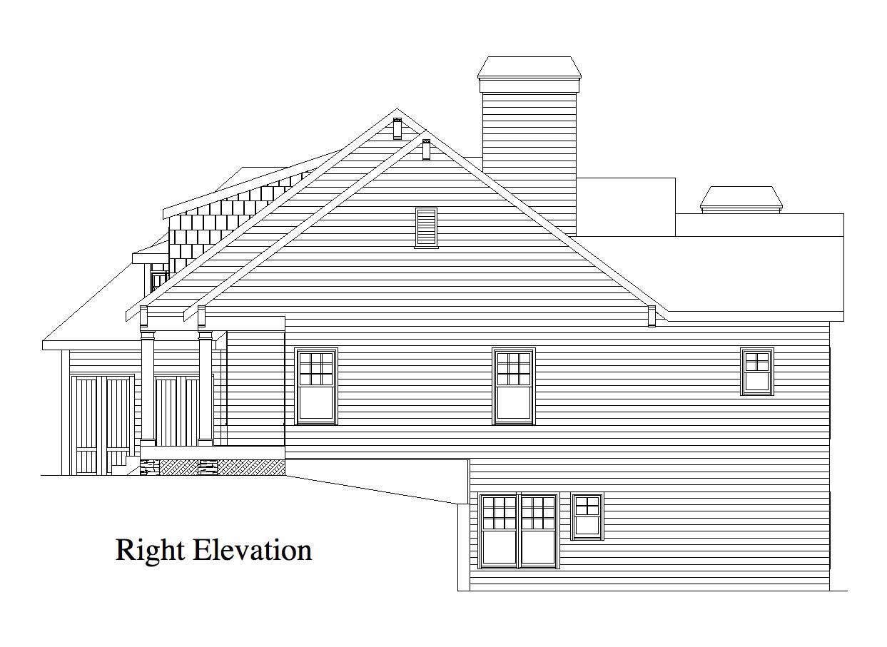 Home Plan Right Elevation of this 4-Bedroom,3886 Sq Ft Plan -163-1020
