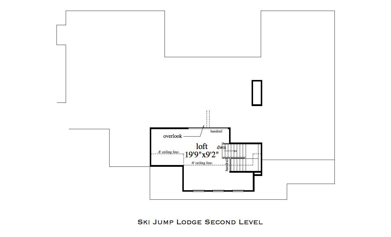 Floor Plan Second Story of Country Plan #163-1026