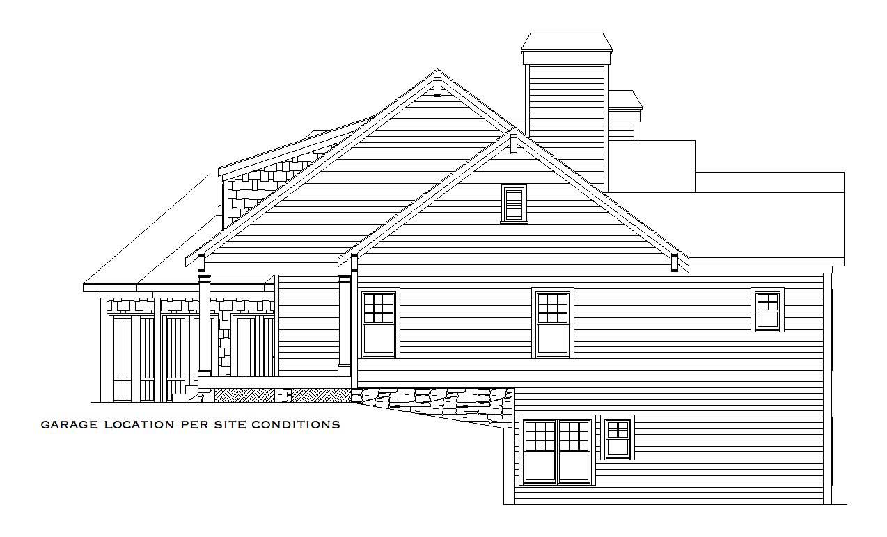 Home Plan Right Elevation of this 4-Bedroom,4002 Sq Ft Plan -163-1026