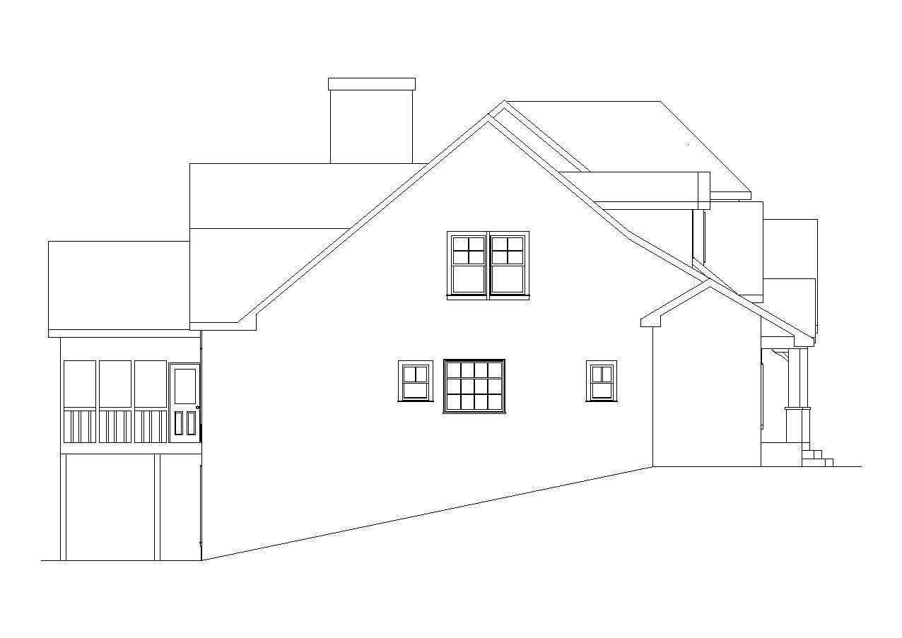 Home Plan Left Elevation of this 4-Bedroom,6765 Sq Ft Plan -163-1027
