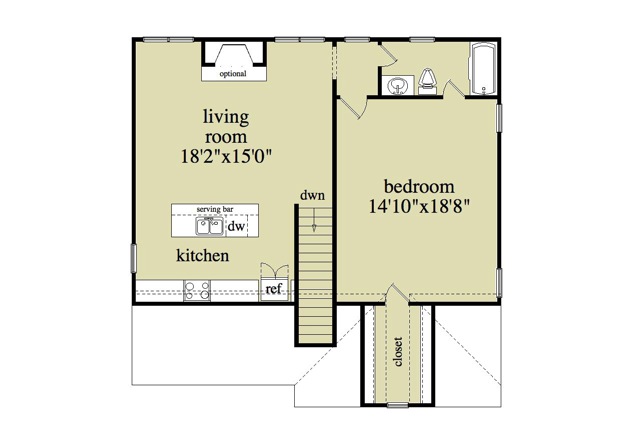 Floor Plan Garage of Craftsman Plan #163-1027