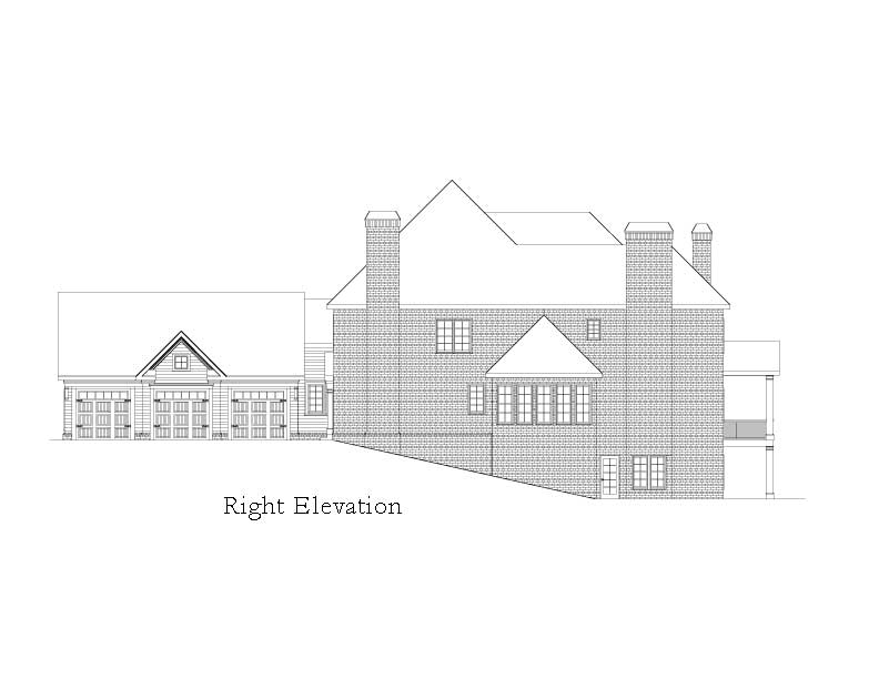 Home Plan Right Elevation of this 5-Bedroom,6261 Sq Ft Plan -163-1028