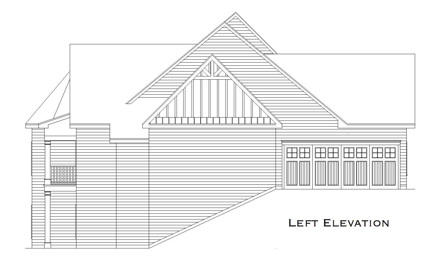 Home Plan Left Elevation of this 2-Bedroom,3853 Sq Ft Plan -163-1031