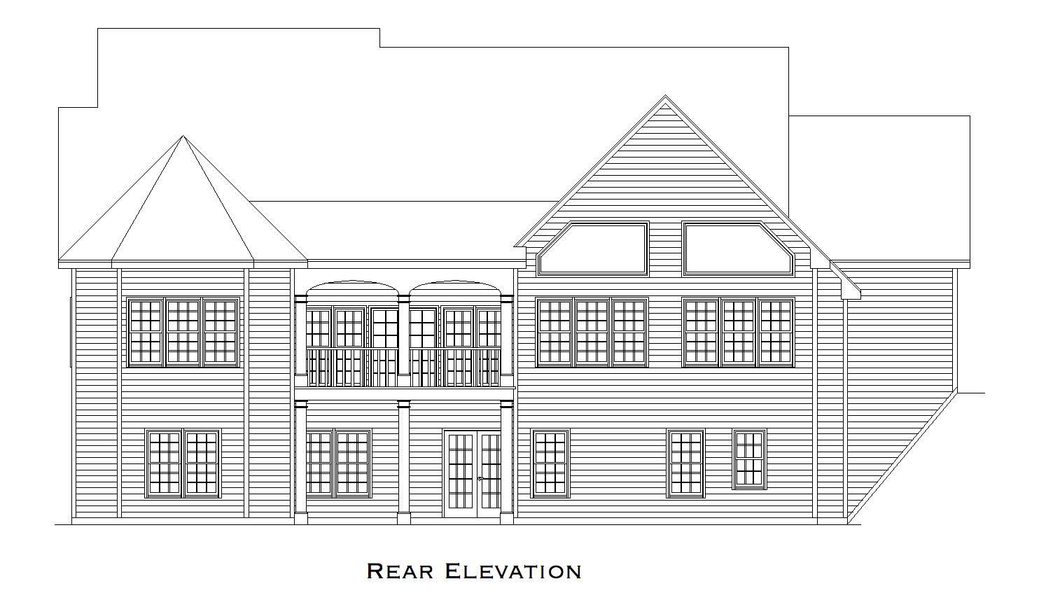 Home Plan Rear Elevation of this 2-Bedroom,3853 Sq Ft Plan -163-1031