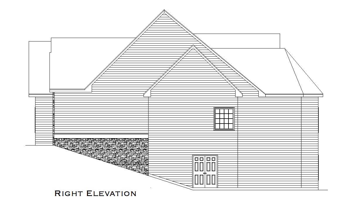 Home Plan Right Elevation of this 2-Bedroom,3853 Sq Ft Plan -163-1031