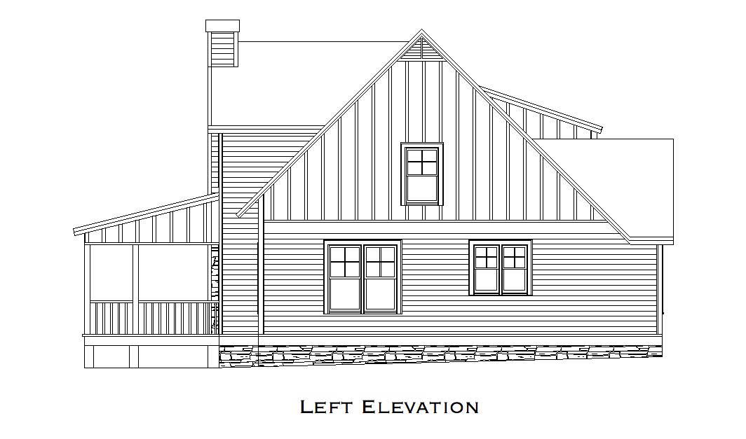 Home Plan Left Elevation of this 3-Bedroom,2488 Sq Ft Plan -163-1032