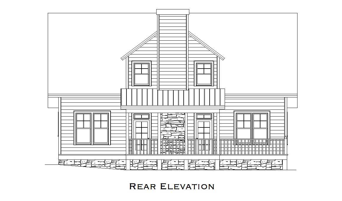 Home Plan Rear Elevation of this 3-Bedroom,2488 Sq Ft Plan -163-1032