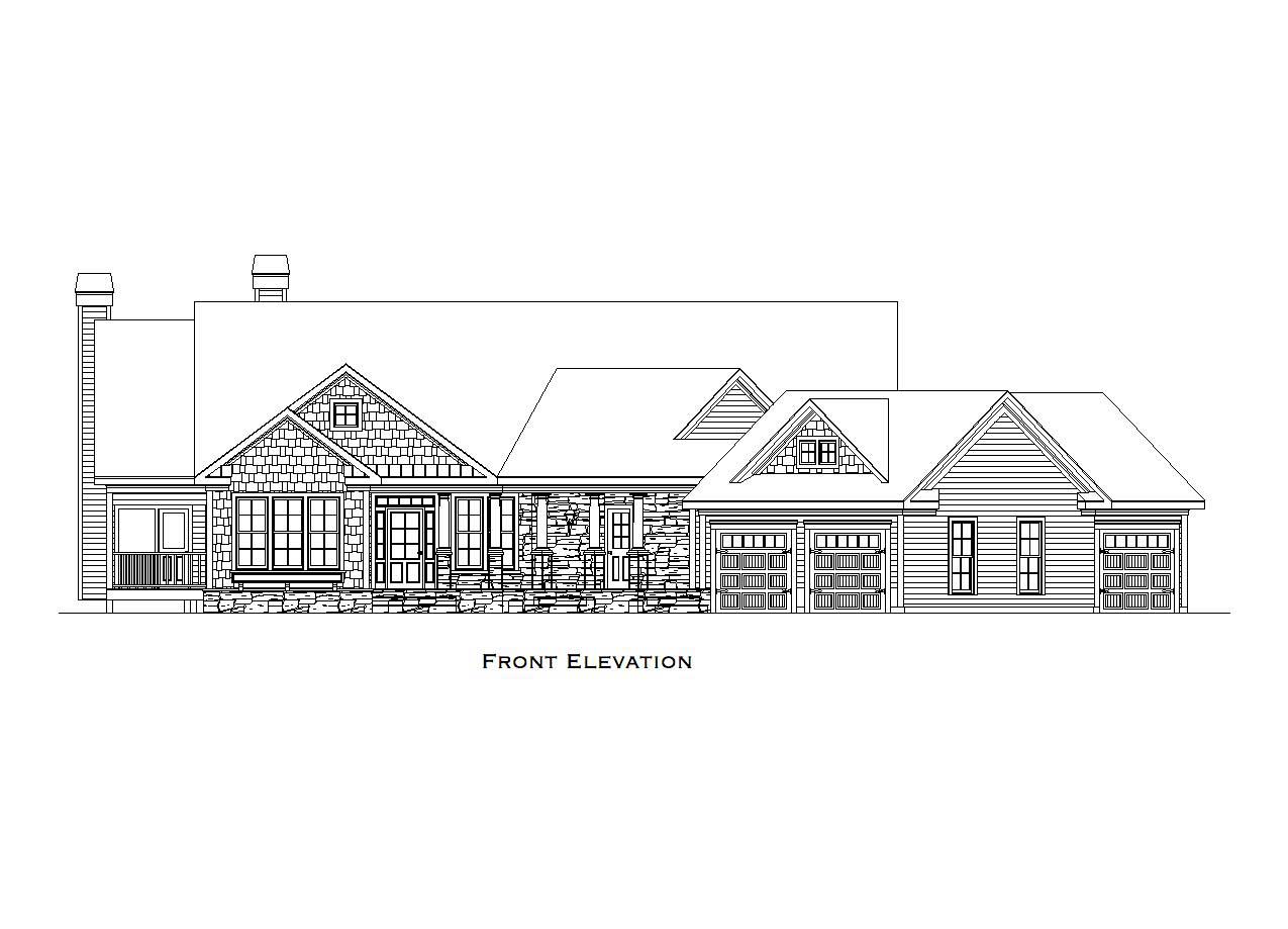 Home Plan Front Elevation of this 4-Bedroom,3504 Sq Ft Plan -163-1033