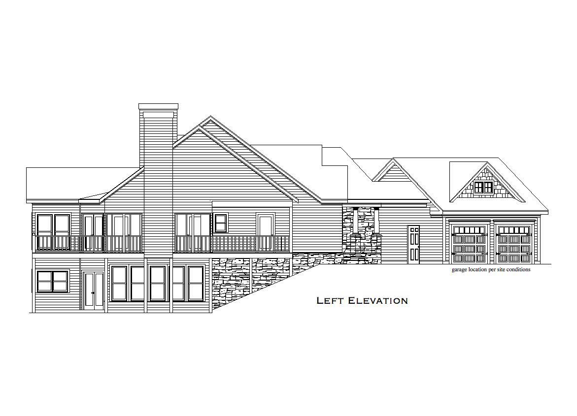 Home Plan Left Elevation of this 4-Bedroom,3504 Sq Ft Plan -163-1033