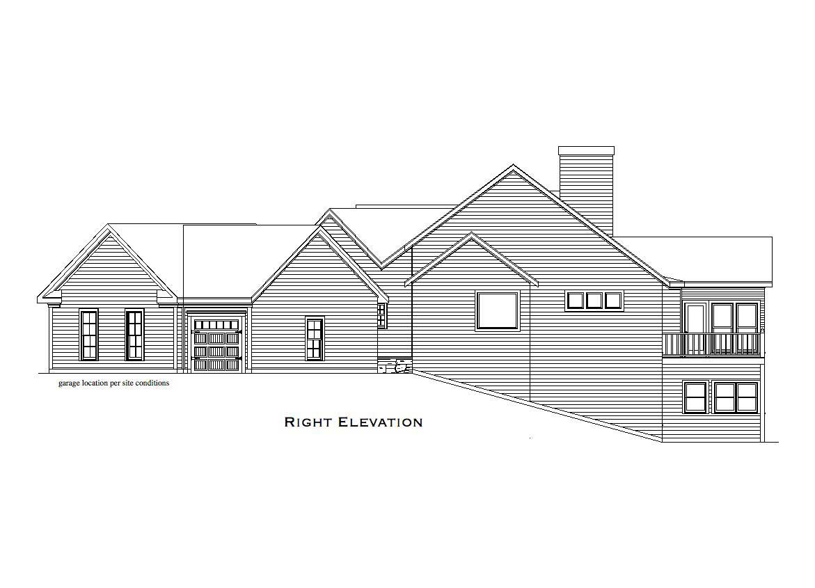 Home Plan Right Elevation of this 4-Bedroom,3504 Sq Ft Plan -163-1033