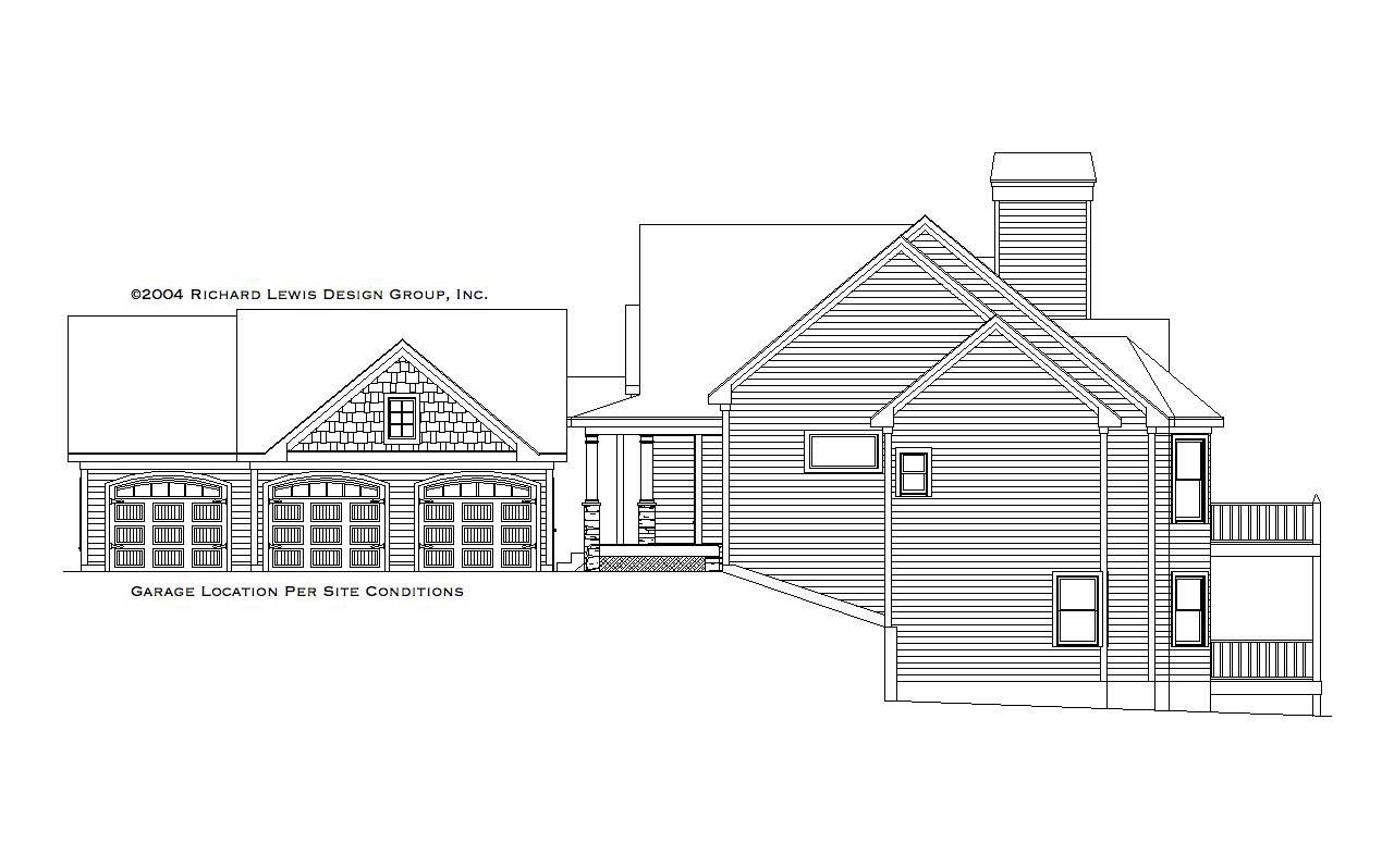 Home Plan Right Elevation of this 3-Bedroom,3605 Sq Ft Plan -163-1035