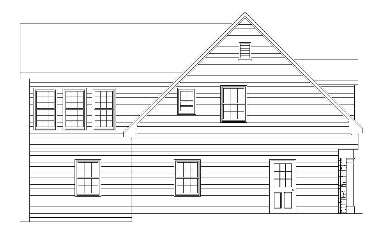 Home Plan Left Elevation of this 2-Bedroom,1208 Sq Ft Plan -163-1036