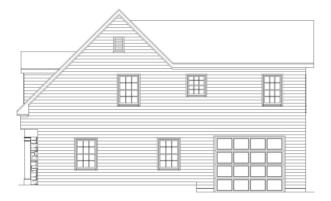 Home Plan Right Elevation of this 2-Bedroom,1208 Sq Ft Plan -163-1036