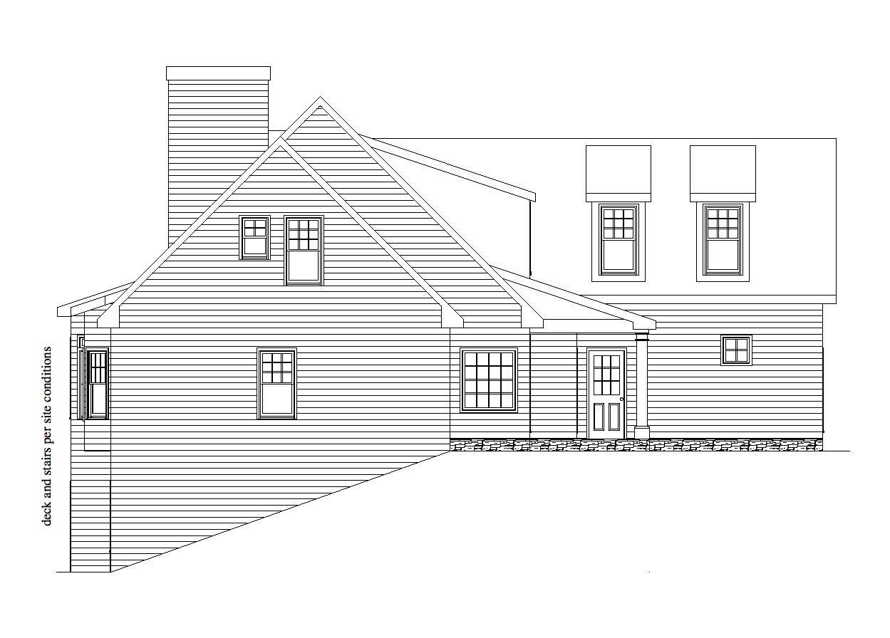 Home Plan Left Elevation of this 3-Bedroom,2831 Sq Ft Plan -163-1043