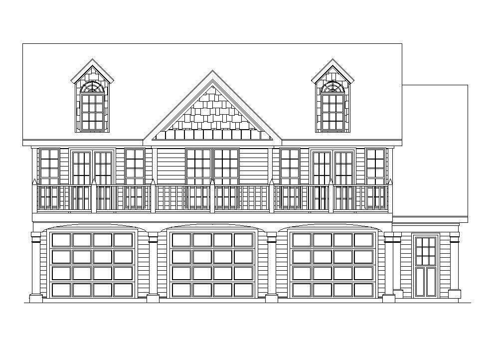 Home Plan Front Elevation of this 2-Bedroom,1035 Sq Ft Plan -163-1045