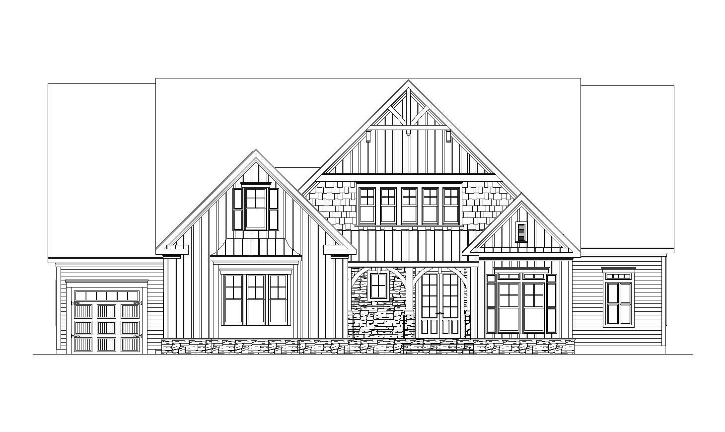 Home Plan Front Elevation of this 6-Bedroom,5628 Sq Ft Plan -163-1047