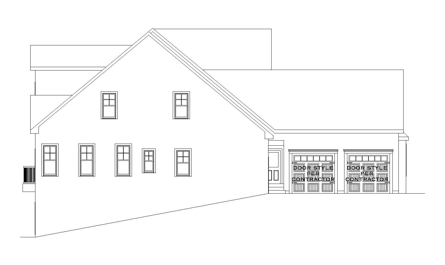 Home Plan Left Elevation of this 6-Bedroom,5628 Sq Ft Plan -163-1047