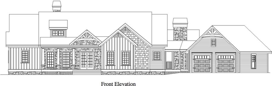 Home Plan Front Elevation of this 4-Bedroom,3231 Sq Ft Plan -163-1048