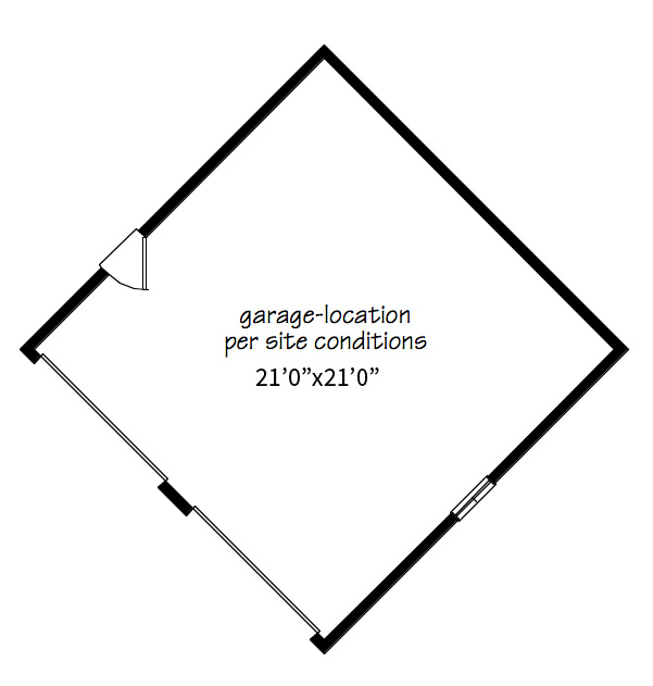 Floor Plan Garage of Luxury Plan #163-1050