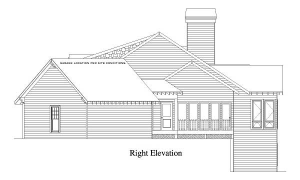 Home Plan Right Elevation of this 4-Bedroom,3332 Sq Ft Plan -163-1050