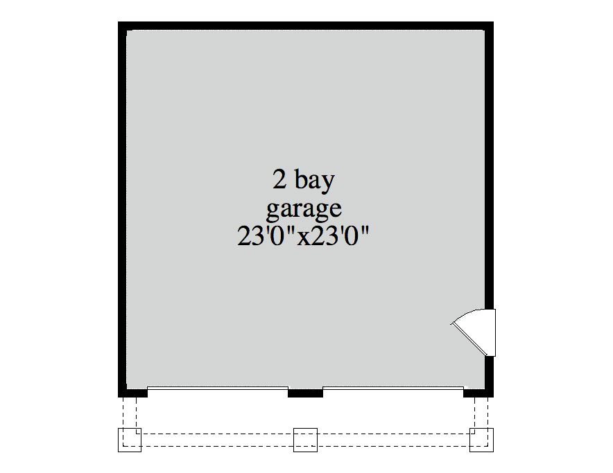 Floor Plan Garage of Vacation Homes Plan #163-1051