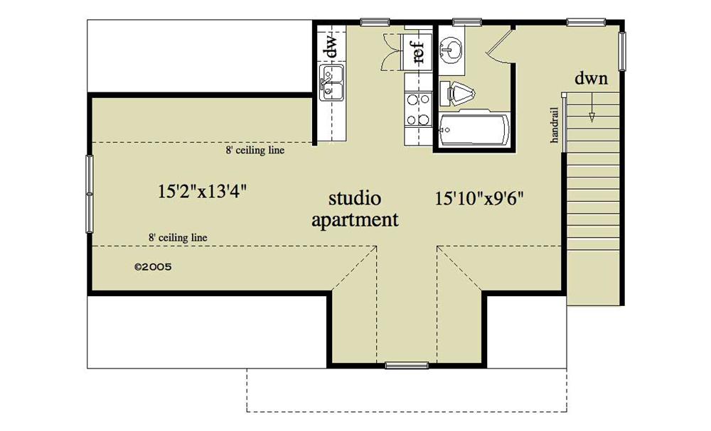Floor Plan Garage of Country Plan #163-1052