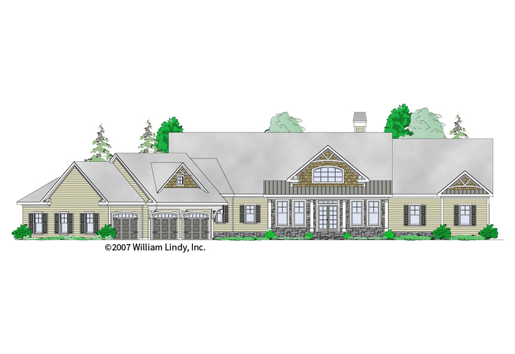 Front View of this 5-Bedroom, 2618 Sq Ft Plan - 163-1055